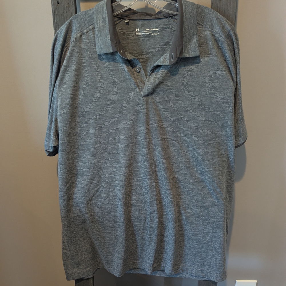 Under Armour Men's Heather Gray Polo
